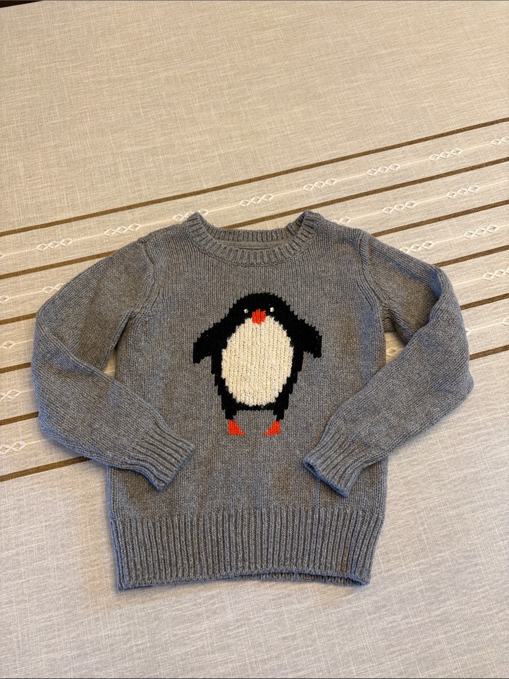 GAP Kids Gray Sweater with Penguin